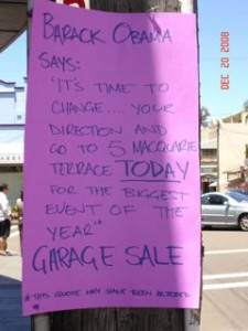 Obama Garage Sale Obama Garage Sale